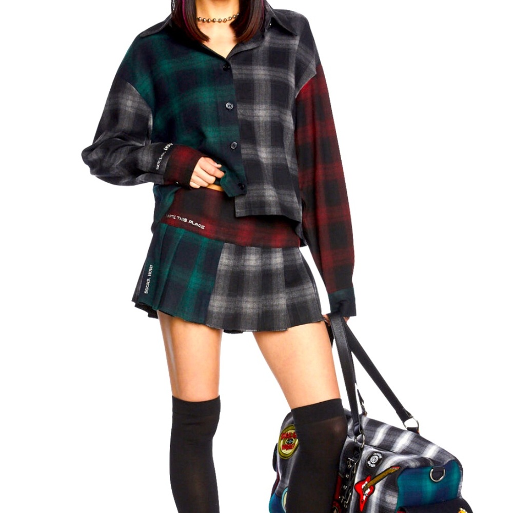 ✨🆕Dolls Kill x Daria 90s Cynic Plaid Skirt Size Small!BNWT!SOLD OUT!Sz S! - Picture 1 of 6